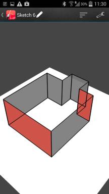 3D-floorplan. Walls can get measured in the same way.